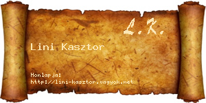 Lini Kasztor névjegykártya
